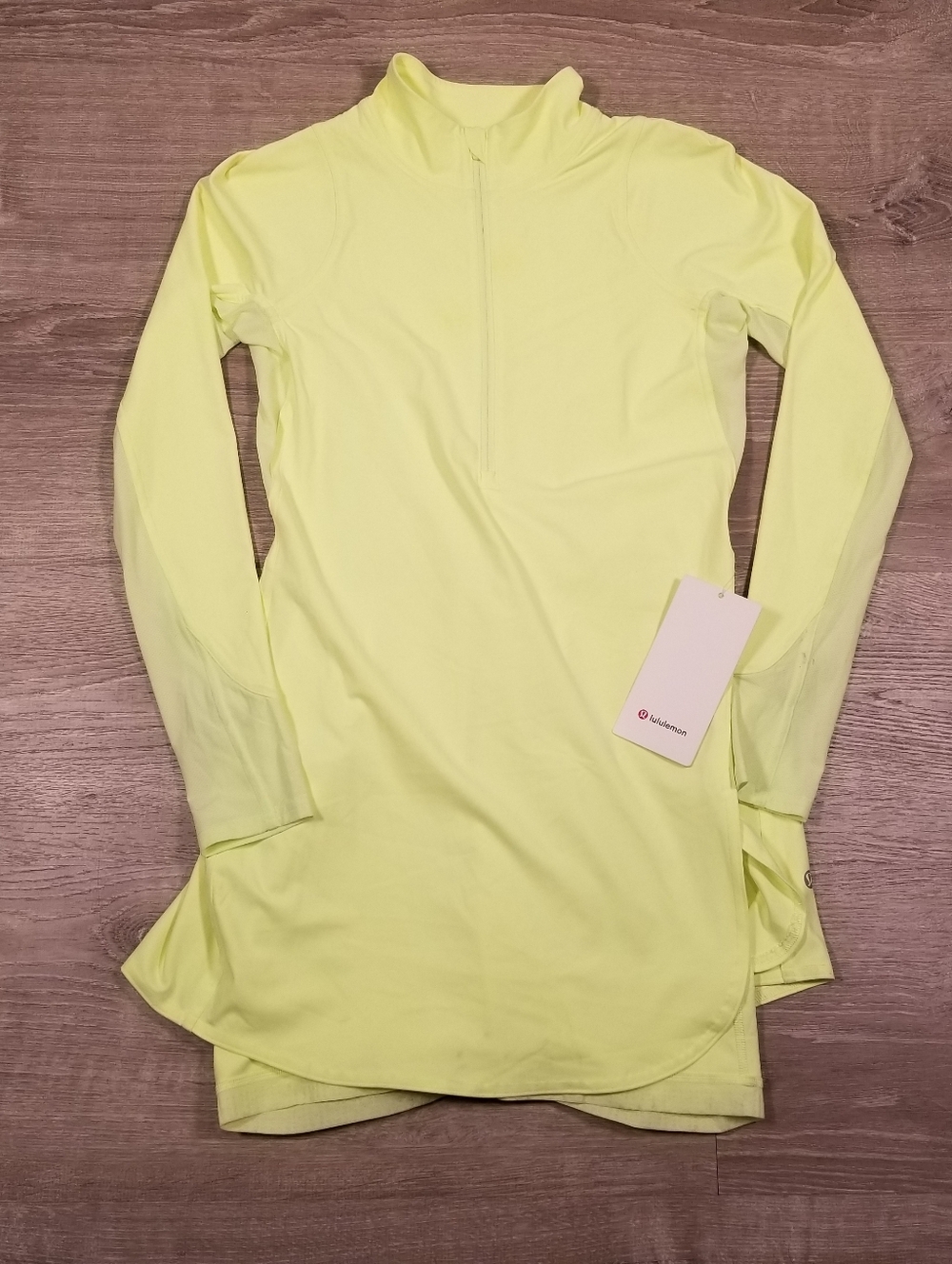 NWT Lululemon Size 6 Nulux Long-Sleeve Tennis Dress Neon Green Retail: $148